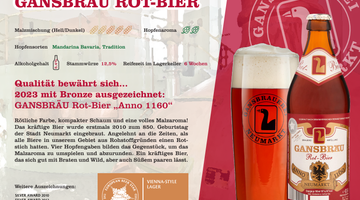 Auszeichnung Gansbräu Rot-Bier